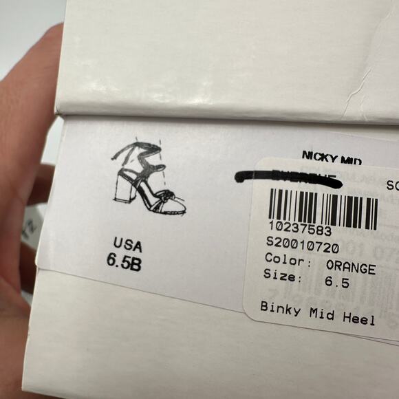 SCHUTZ Evereve New in Box Binky Mid Strappy Heel Sandal in Orange // 6.5 - Picture 10 of 10